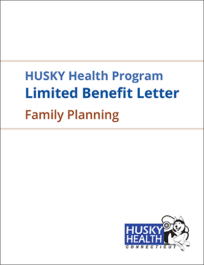 download HUSKY Family Planning Limited Benefit Letter pdf